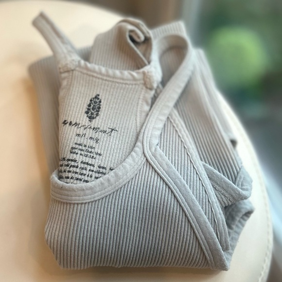 Free people happiness bodysuit m/l ribbed gray/sage - Picture 12 of 15